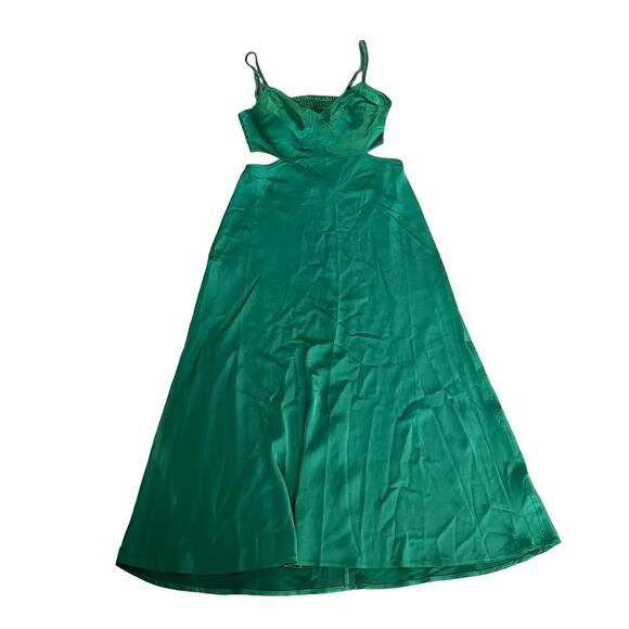 A.L.C. Blakely Cutout Satin Dress Spruce Green - Picture 3 of 11